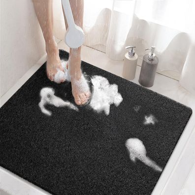 Hitslam Duschmatte rutschfest 60x60cm, weiche PVC-Luffa Antirutschmatte
