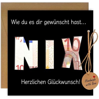 Luckeey NIX Geldgeschenke Geburtstag, Lustige Verpackung für Geldgeschenke für