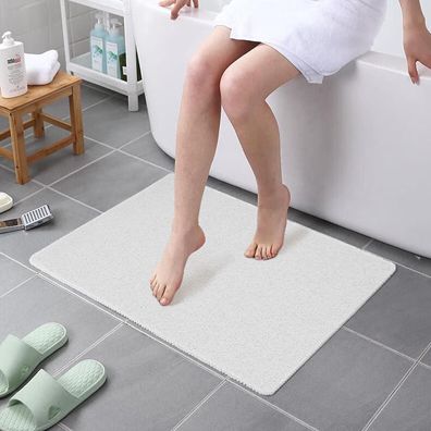 Hitslam Duschmatte rutschfest 80x60cm, weiche PVC-Luffa Antirutschmatte