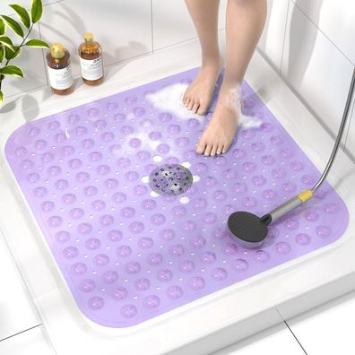 Hitslam Duschmatte rutschfest 53x53cm, Antirutschmatte Dusche mit Saugnäpfen