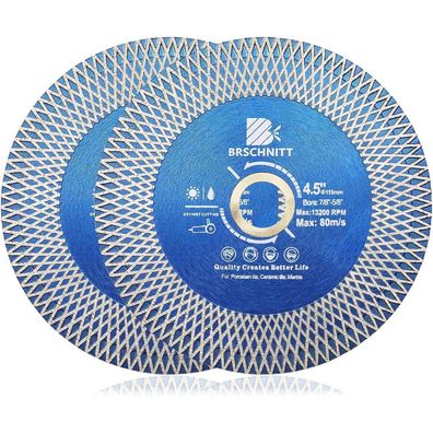 Brschnitt Diamant Trennscheibe 115mm Doppelseitig für Schneiden & Schleifen (2