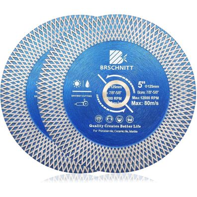 Brschnitt Diamant Trennscheibe 125mm Doppelseitig zum Schneiden & Schleifen