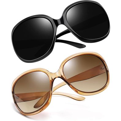 Joopin Übergroße Damen Sonnenbrille - Modern, Polarisiert, UV400 Schutz, 2