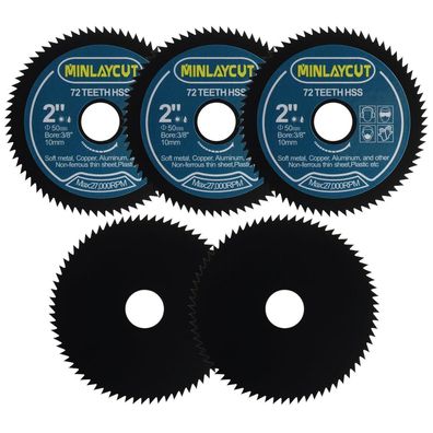 Minlaycut 50mm Rundsägeblätter 72T - 5er Pack Trennscheibe für Weichmetalle