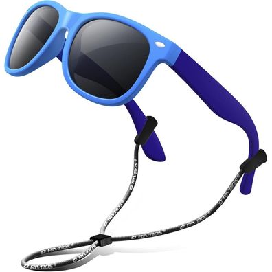 RIVBOS Kinder Polarisierte Sonnenbrille mit Riemen für Jungen & Mädchen, RBK004