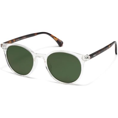 SOJOS Runde Polarisierte Sonnenbrille Damen Herren UV400 Vintage Klar Rahmen