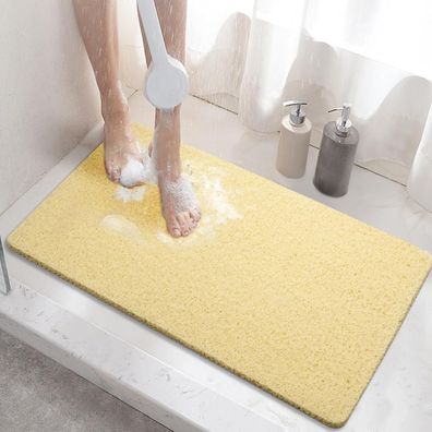 Hitslam Duschmatte rutschfest 60x40cm, weiche PVC-Luffa Antirutschmatte