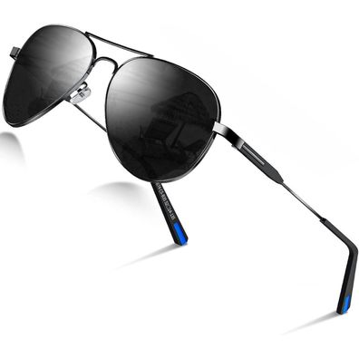 DADA-PRO Pilotenbrille Herren Damen Polarisierte Fliegerbrille Metallrahmen
