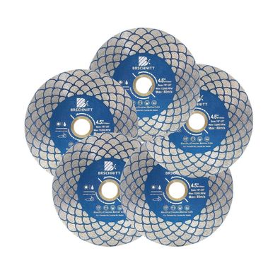 Brschnitt Diamant Trennscheibe 115mm Doppelseitig - 5 Stück für Granit, Marmor