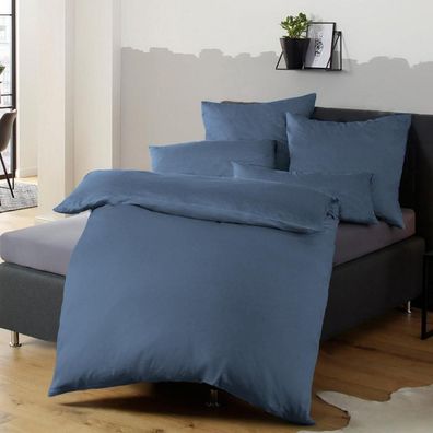 Soifox Bettwäsche Set 155x220 cm Hellblau - Mikrofaser, Bügelfrei & Knitterfrei