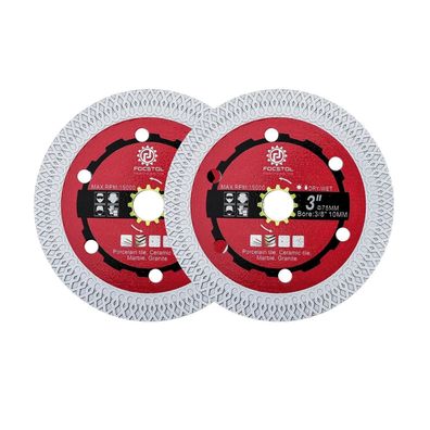 Focstol Diamant Trennscheibe 75mm - 2 Stück für Fliesen, Marmor, Granit