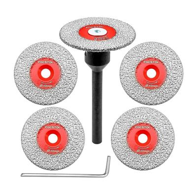 Focstol Diamant Trennscheibe für Fliesen, Marmor, Granit - 5 Stück 40mm Mini