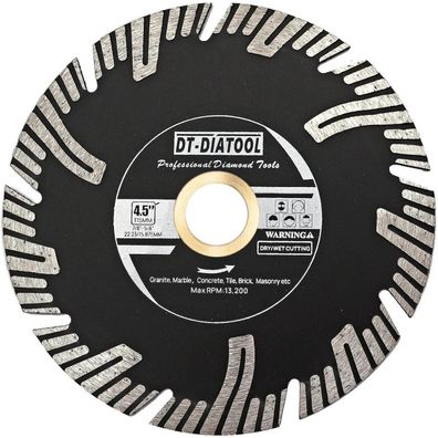 DT-DIATOOL Diamant-Trennscheibe 115 mm für Granit, Marmor, Beton, Mauerwerk