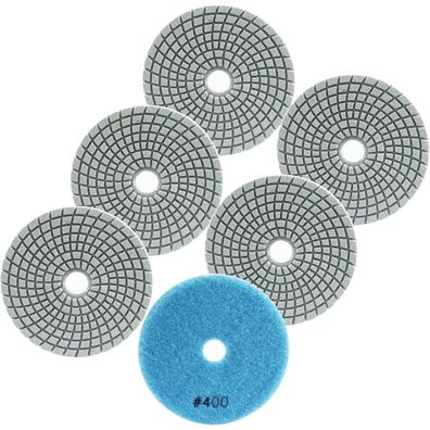 Focstol Diamant Nass Polierscheiben 100mm #400 (6 Stk.) für Granit, Marmor