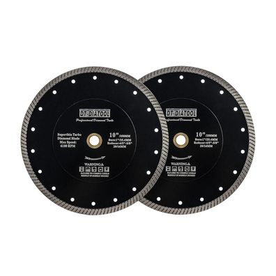 DT-DIATOOL Diamant-Sägeblatt 250mm, 2 Stück, Superdünn für Keramik, Granit
