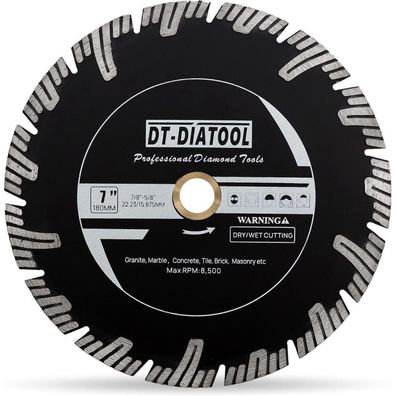 DT-DIATOOL Diamant-Trennscheibe 180mm für Granit, Marmor, Beton