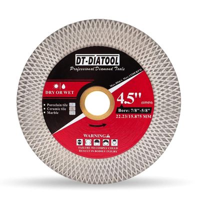 DT-DIATOOL Diamant-Trennscheibe 115mm x 22.23mm - für Porzellan, Fliesen