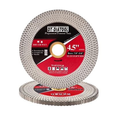 DT-DIATOOL Diamant-Trennscheibe 115mm x 22.23mm, 5 Stück - für Porzellan
