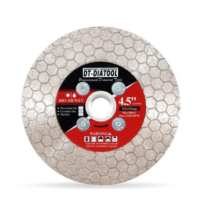 DT-DIATOOL Diamantscheibe 115mm M14 Flansch für Fliesen, Keramik, Marmor