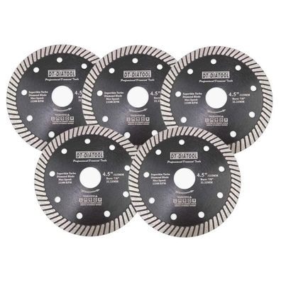 DT-DIATOOL Diamant Trennscheibe 5er Set, 115 mm Super Dünn für Porzellan