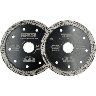 DT-DIATOOL Diamant Trennscheibe 115mm Mesh Turbo für Fliesen, Marmor, Granit (2
