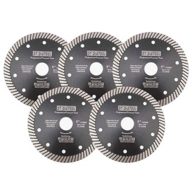 DT-DIATOOL Diamant Trennscheibe 5er Set, 125 mm Super Dünn für Fliesen, Marmor