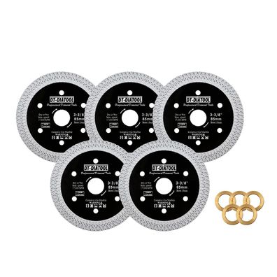 DT-DIATOOL Diamant-Fliesenblatt 85mm (5er Pack) für Porzellan, Keramik, Marmor
