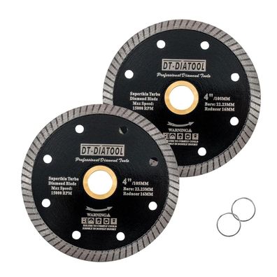 DT-DIATOOL Diamant Trennscheibe 2 Stk. 105 mm Super Dünn für Fliesen, Marmor