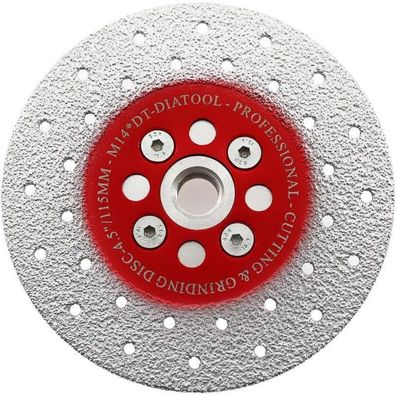 DT-DIATOOL Diamantscheibe 115mm M14 Vakuumgelötet Trenn- und Schleifscheibe für