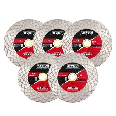 DT-DIATOOL Diamant-Trennscheibe 125mm, 5 Stück - Doppelseitig für Fliesen