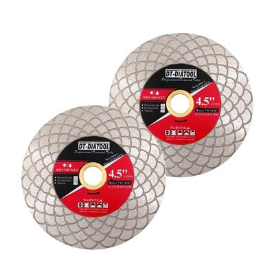 DT-DIATOOL Diamant-Trennscheibe 115mm (2 Stück) - Doppelseitig für Porzellan