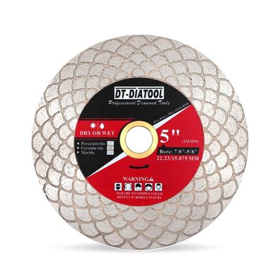DT-DIATOOL Diamant-Trennscheibe 125mm, doppelseitig für Porzellan, Keramik