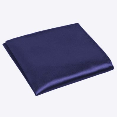 URAQT Herren Einstecktuch Marineblau - Einfarbig Uni, Vorgefaltet