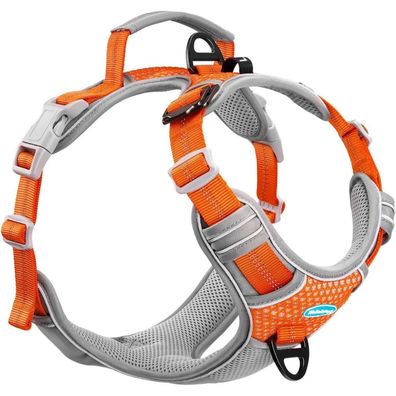 ThinkPet Anti-Zug Hundegeschirr mit Griff - Verstellbar, Reflektierend