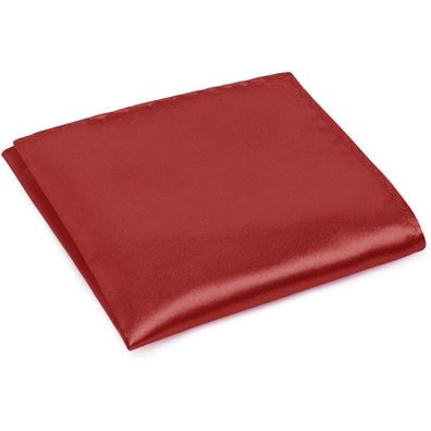 URAQT Herren Einstecktuch Uni Rotwein - Vorgefaltet, 22x22 cm, 100% Polyester