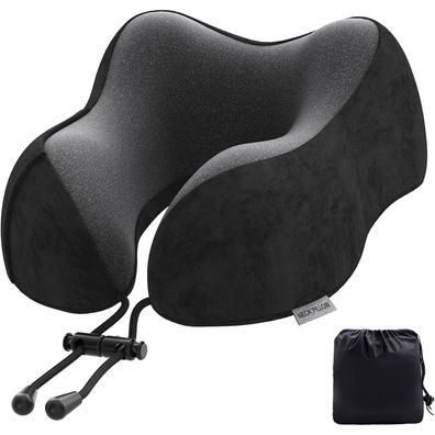 Yomisee Nackenkissen für Reisen, Auto, Flugzeug - Memory Foam mit waschbarem