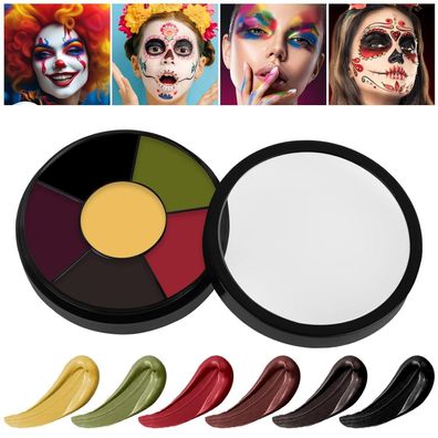AOOWU Halloween Schminke 6 Farben Körperfarbe für SFX Make Up, Zombies
