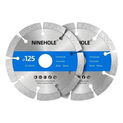 2x Diamanttrennscheibe 125mm für Beton, Granit, Stein, Ziegel, Mauerwerk - Hohe