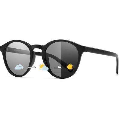 Sungait Damen Retro Polarisierte Sonnenbrille mit TR90 Rahmen, Vintage Round