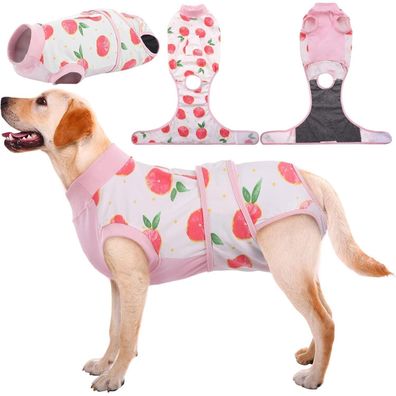 Kuoser Hundebody nach OP und Kastration, atmungsaktiv & leckschützend, Rosa