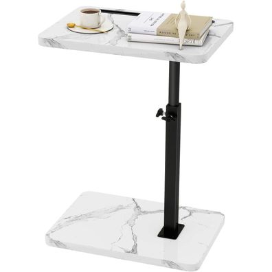 IBUYKE C-Form Beistelltisch, 360° drehbar & höhenverstellbar, Sofatisch mit