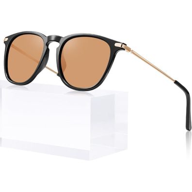 TSEBAN Vintage Polarisierte Damen Sonnenbrille mit Acetat-Rahmen