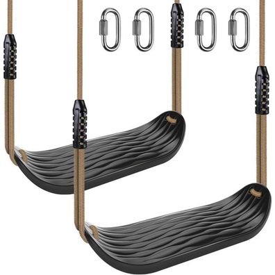 Seleware Kunststoff Schaukelsitz 2er-Pack, rutschfest, verstellbares Seil, für