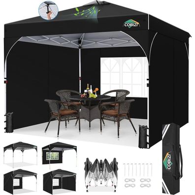 COBIZI Faltpavillon 3x3m - Wasserdicht, Stabil, Winterfest, UV-Schutz 50
