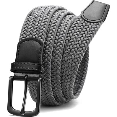 Chaoren Elastischer Stoff Gürtel Herren, Stretch Flechtgürtel ohne Löcher