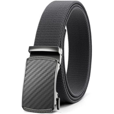 Chaoren Automatik Gürtel Herren, Elastischer Stoffgürtel ohne Löcher, 35mm