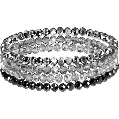 LOCCY Damen Kristall Perlen Mehrschichtiges Steine Armband - Boho Modeschmuck