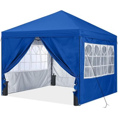 Abccanopy 2.5x2.5M Pop-Up Pavillon wasserdicht mit Sonnenschutz, inkl. Zubehör