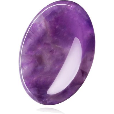 Xiannvxi Amethyst Kristall Sorgenstein poliert Oval Palm Pocket Stein für Angst