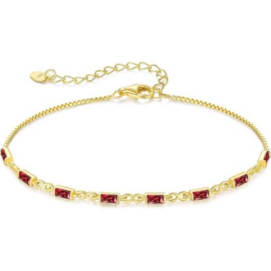 CDE Damen Armband 925 Sterling Silber 14k Vergoldet Zirkonia Infinity
